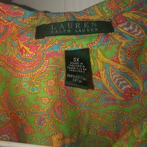 Lauren by ralph laUren paisley pattern long sleeve